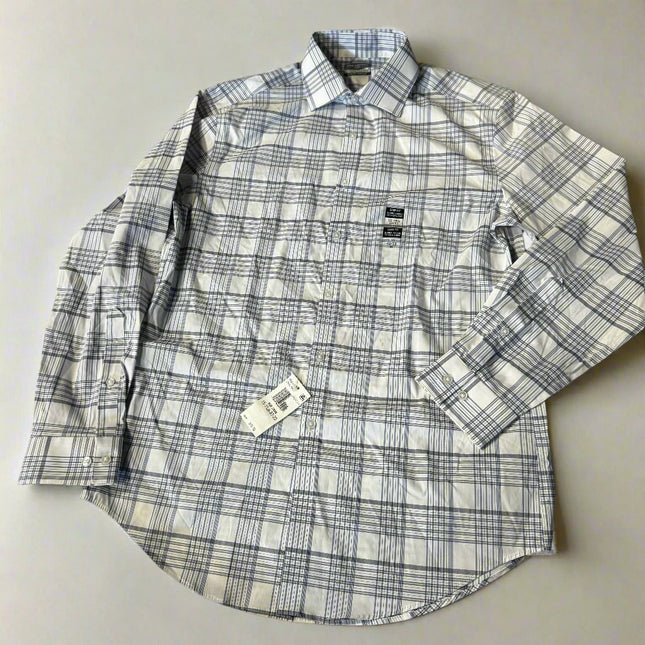 Men's Button-Down Wrinkle-Free Stretch Slim Fit Pattern Shirt - Van Heusen, New - Size M

