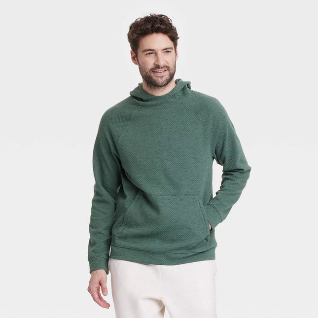 Men's Textured Pullover Hoodie - All In Motion™, New, Green, Size S


