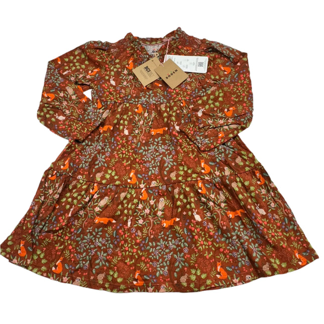 Mini Boden Girls' Long Sleeve Woodland Dress - Size 4-5Y

