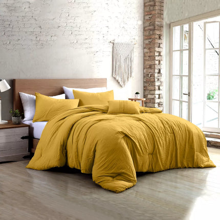 Modern Threads 4-Piece Garment-Washed Comforter Set King Open Box