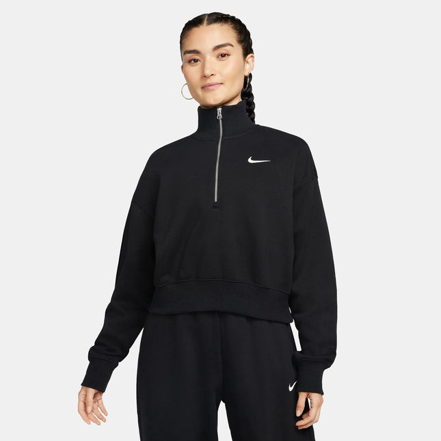 Nike Phoenix Fleece 1/2-Zip Cropped Sweatshirt Women’s Size S New
