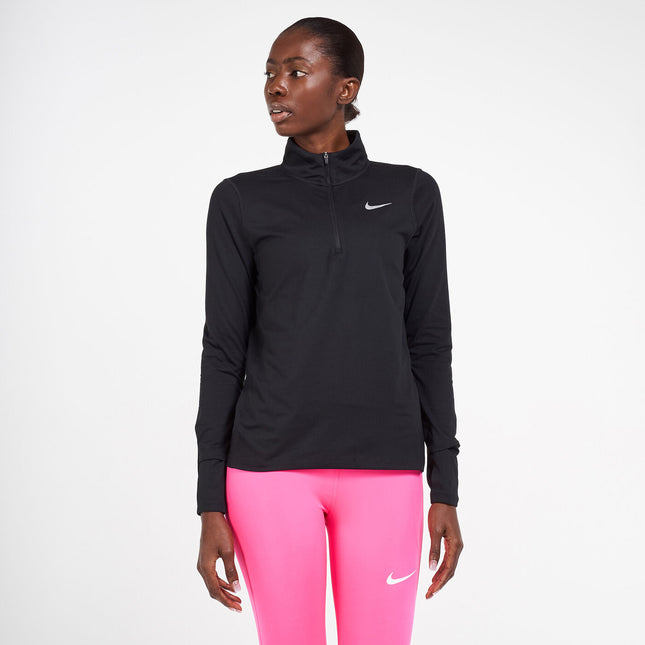 Nike Women's Element Half-Zip Running Long Sleeve Black Shirt New Sizes S, M, L