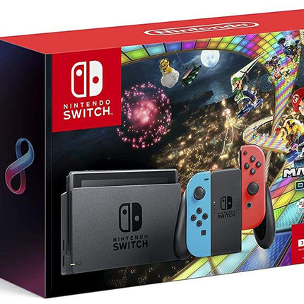 Nintendo Switch™ Console with Neon Blue & Red Joy-Con + Mario Kart™ 8 Deluxe + 3-Month Nintendo Switch Online – Open Box
