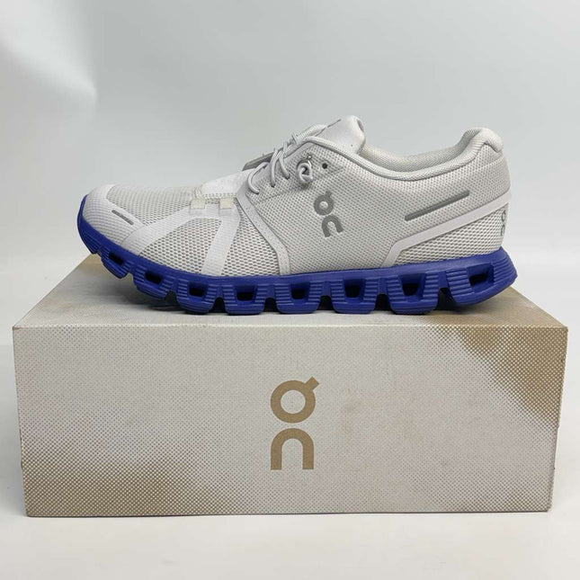 On Running Cloud 5 Men’s Sneakers Frost/Indigo Blue/Grey Size 7 New
