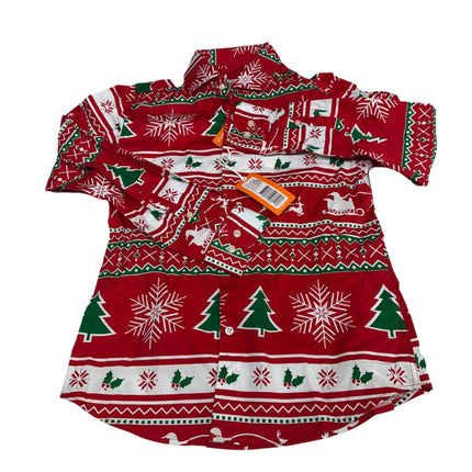 OppoSuits Teen Boys' Christmas Shirt Winter Wonderland Red Size 12 New

