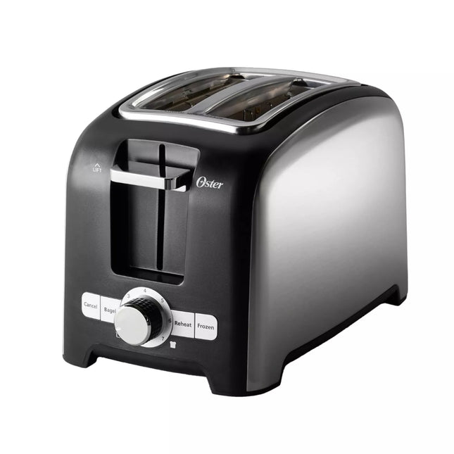 Oster 2-Slice Toaster with Extra-Wide Slots – Brushed Stainless Steel – Open Box
