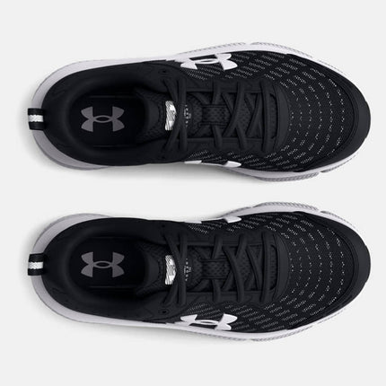 Under Armour Boys' Assert 10 Running Shoes - Black/White, Size 5Y, New