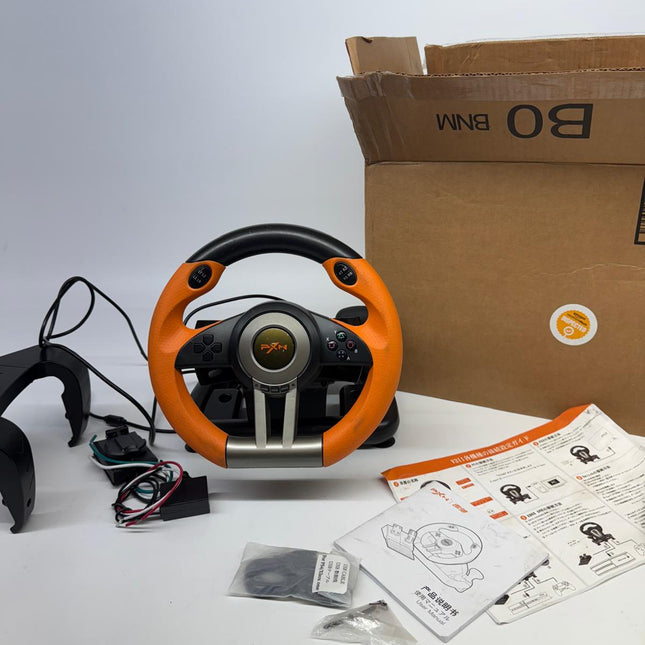 PXN V3III Racing Wheel with Pedals for PC/PS4/Xbox/Switch Orange – Used