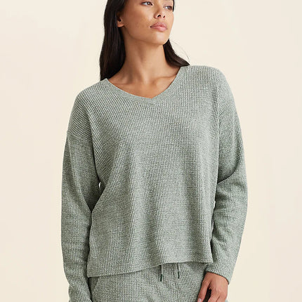 Papinelle Women's Green Waffle Soft Pajama Set, New, Size S

