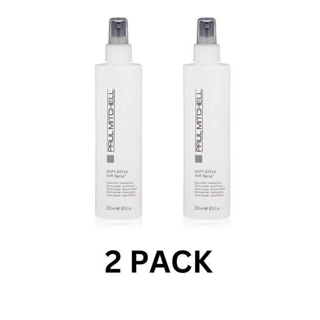Paul Mitchell Soft Spray Natural Hold Hairspray – 8.5 oz (Pack of 2) – Touchable Finish – New