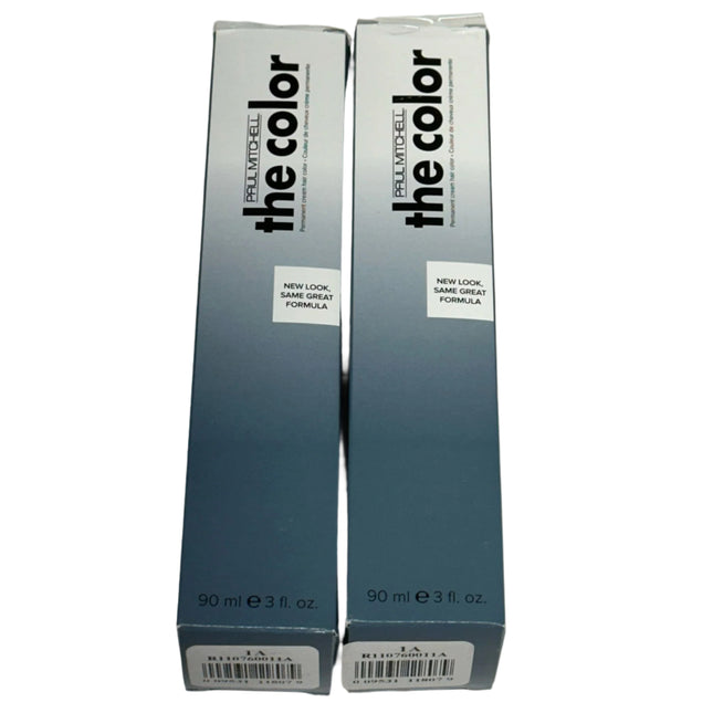 Paul Mitchell The Color 1A Blue Black Permanent Cream Hair Color | 2 Pack | 3 oz (90 mL)