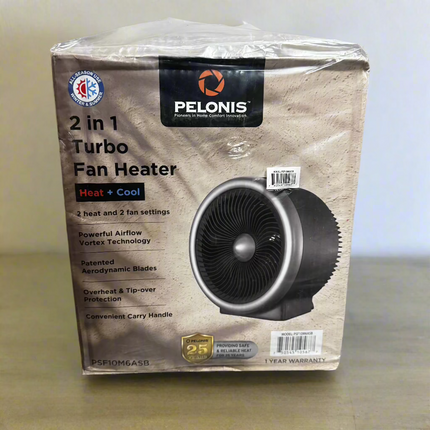 Pelonis 2-in-1 Turbo Heater and Fan - Compact & Efficient New