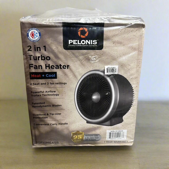 Pelonis 2-in-1 Turbo Heater and Fan - Compact & Efficient New
