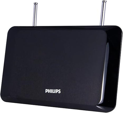 Philips Indoor TV Antenna - Digital HDTV, 4K Smart TV Compatible, Black (Open Box with Scratches)