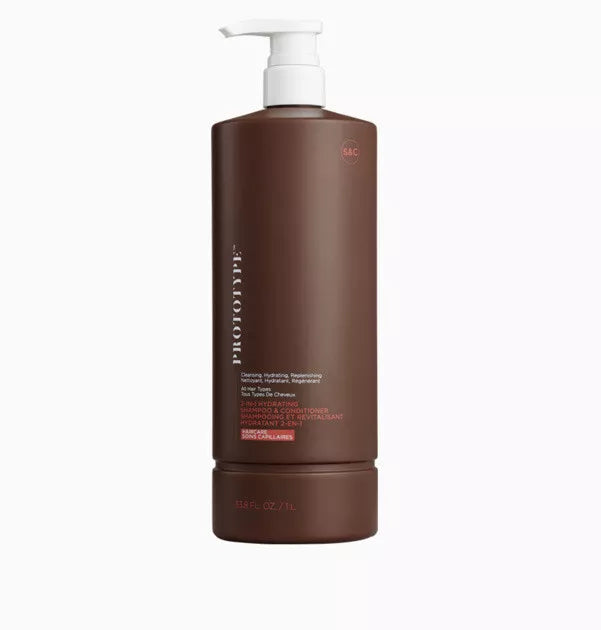 Prototype 2-in-1 Hydrating Shampoo & Conditioner 33.8 fl. oz – Cleansing, Hydrating, Replenishing – New