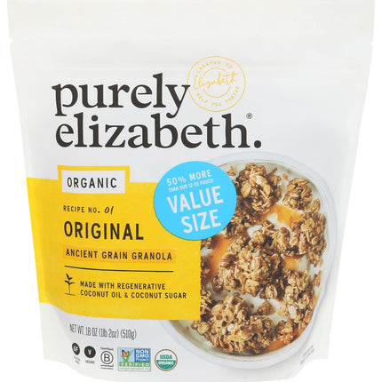 Purely Elizabeth Organic Ancient Grain Granola - Value Size 18 oz