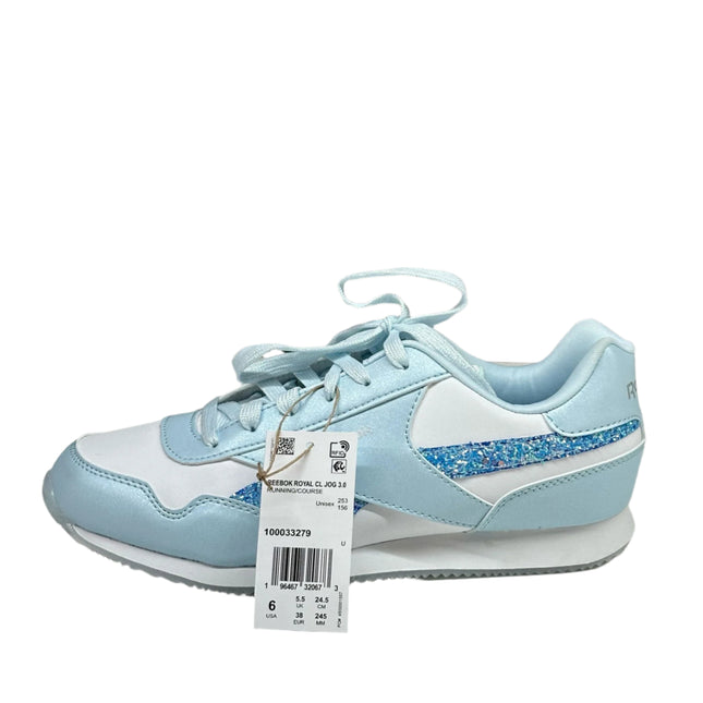 Reebok Royal CL Jog 3.0 Sneakers - White/Light Blue - Size 6 - New

