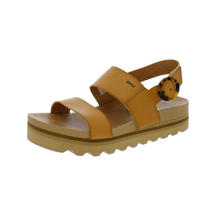 Reef Vista Hi Buckle Slingback Sandals Women’s Size 8 Faux Leather Footbed New