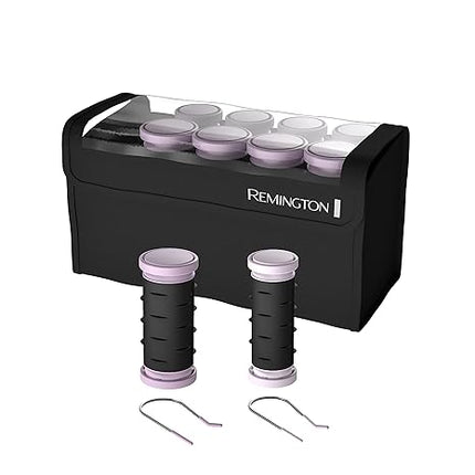 Remington Compact Ceramic Dual Voltage Hot Rollers - New, Purple/Black, 10-Piece Set

