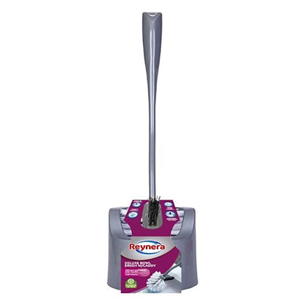 REYNERA Plastic Toilet Bowl Sanitary Brush With Caddy