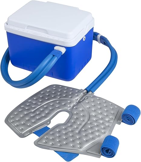 Rlxloky Ice Machine for Knee Surgery Recovery, Cold Therapy System with 6-Quart Cooler - New