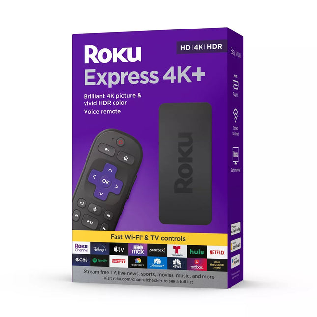 Roku Express 4K+ Streaming Player with Voice Remote and HDMI Cable (Open Box)