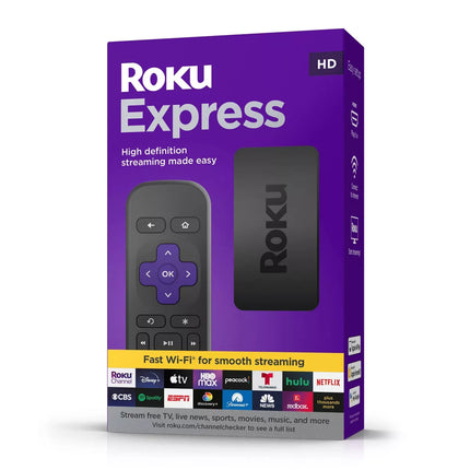 Roku Express HD Streaming Device with Standard Remote & Wi-Fi (Open Box, Without HDMI Cable & Charger)