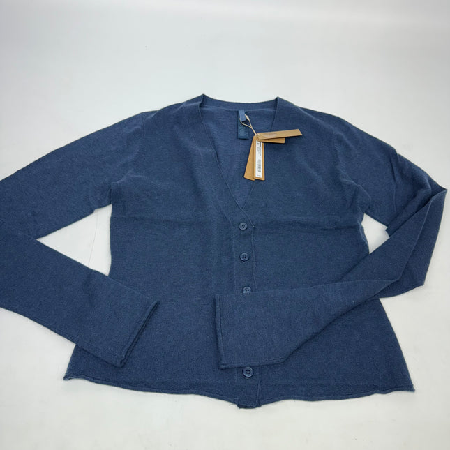 SKIMS Featherweight Cashmere Cardigan Navy Blue Size M New