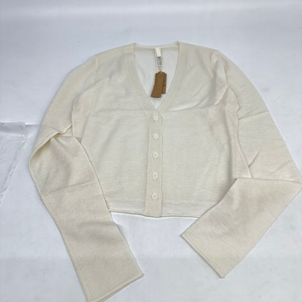 SKIMS Featherweight Cashmere Cardigan Pearl White Size M New