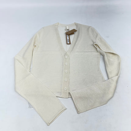 SKIMS Featherweight Cashmere Cardigan Pearl White Size XS New