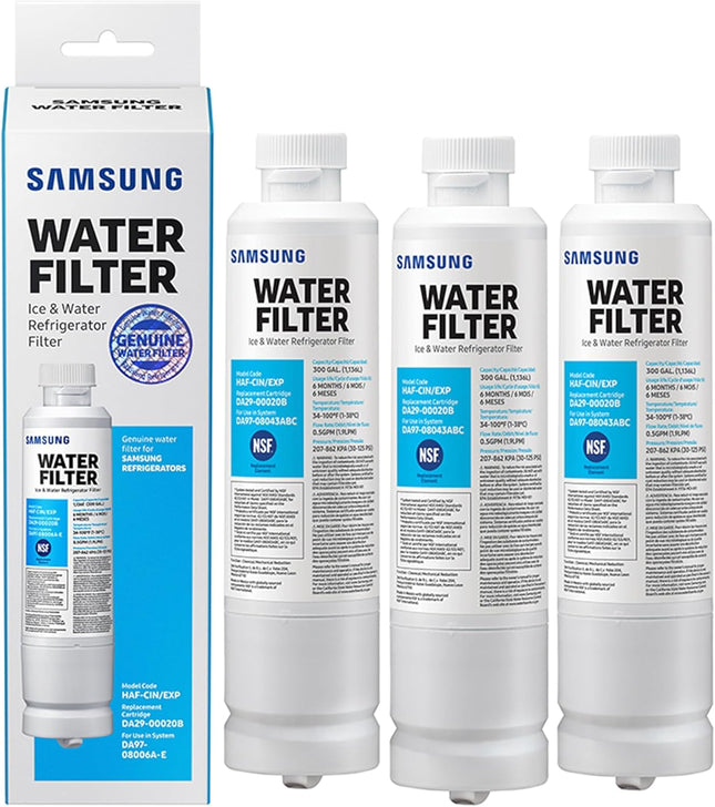 Samsung Refrigerator Water Filter DA29-00020B-3P 3-Pack – New
