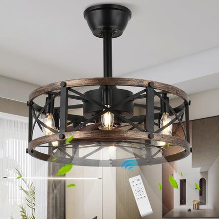 Schluce 19" Farmhouse Fandelier Ceiling Fan with Light and Remote - New

Price Section: