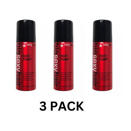SexyHair Big Root Pump Volumizing Spray Mousse – 1.6 oz (Pack of 3) – Humidity-Resistant Volume – New​