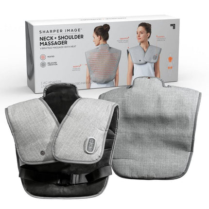 Sharper Image Heated Neck and Shoulder Massager Wrap - Open Box, Missing AC Adapter


