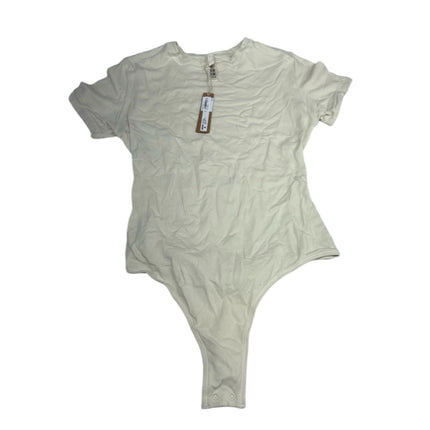 Skims Cotton Jersey T-Shirt Bodysuit Bone Size S New
