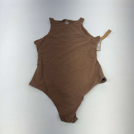 Skims Fits Everybody High Neck Bodysuit Clay Size M New
