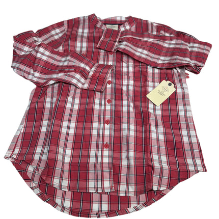 St. John's Bay Men's Classic Plaid Shirt Red Size XS New
