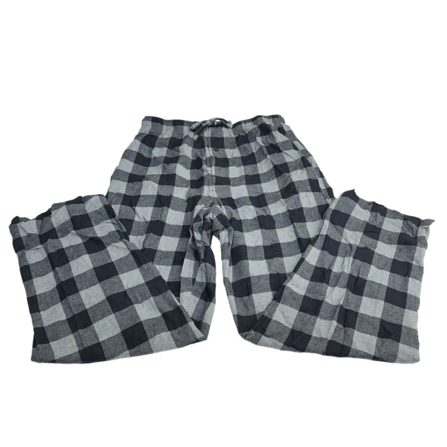 St. John's Bay Plaid Pants (Black/Gray) Size M Men's - New Without Tags
