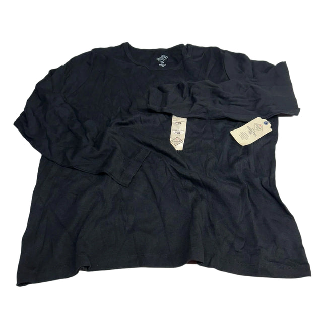St. John's Bay Women's Petite Essential Long Sleeve Tee, PXL, Black (New)
