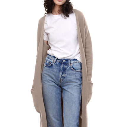 State Cashmere Long Sweater Cardigan Beige Size M New