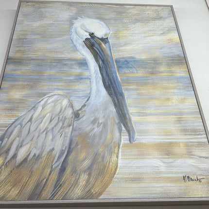 Stupell Home Decor 24"x30" Pelican Framed Canvas Wall Art Open Box
