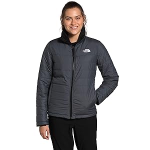 The North Face Mossbud Jacket Grey/Black Women's Size L New