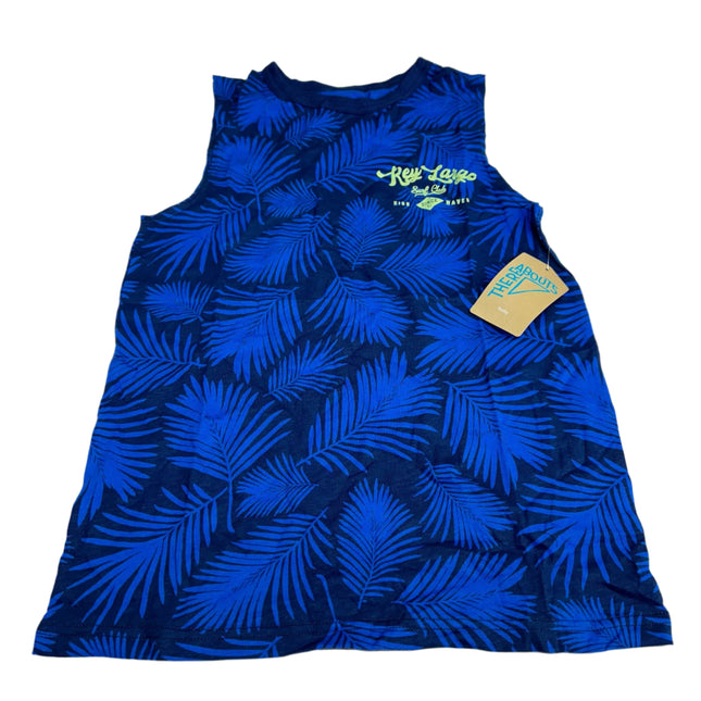 Thereabouts Boys' Key Largo Palm Print Sleeveless Shirt Blue Size M (10/12) New
