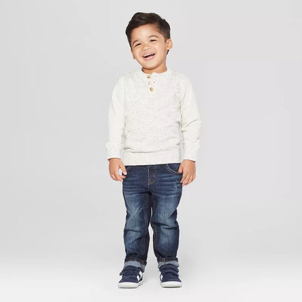 Toddler Boys' Straight Fit Jeans - Cat & Jack™, Dark Blue, New


