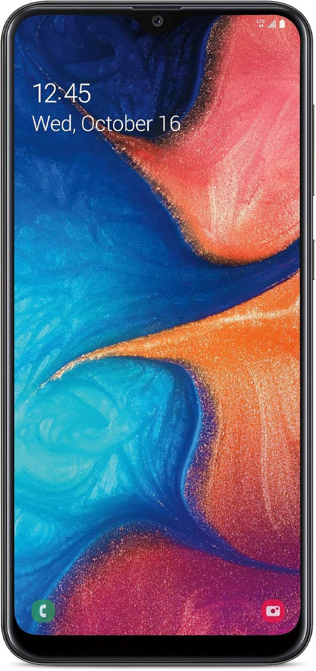 TracFone Samsung Galaxy A20 4G LTE Prepaid Smartphone - Black - 32GB - New