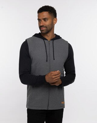 TravisMathew Men's Scavenger Full Zip Hoodie, Grey, New, Size L

