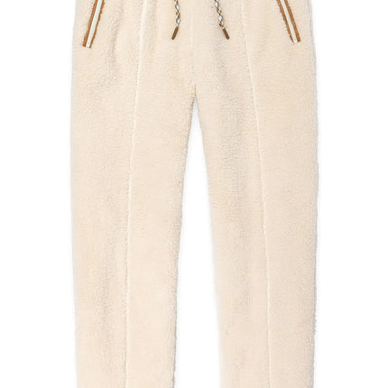UGG Keane Fleece Lounge Pant Cream/Chestnut Size S New