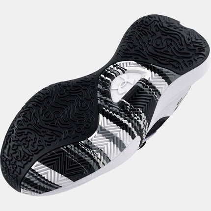 Under Armour Lockdown 6 Basketball Shoes Black/White Size 4Y Unisex New