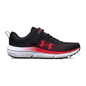 Under Armour Assert 10 Alternate Closure Black/Deep Red Size 12K Boys New
