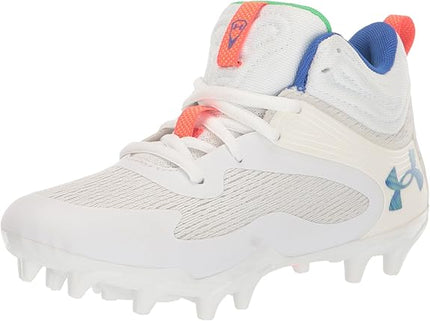 Under Armour Command MC Mid Lacrosse Cleats White Size 5.5 Unisex Kids New